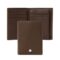 FLF326Y-1 Card holder with flap Button Brown