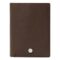 FLF326Y-2 Card holder with flap Button Brown