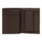 FLF326Y-4 Card holder with flap Button Brown