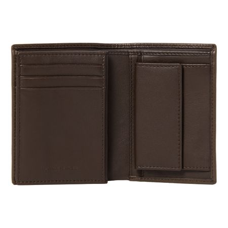 FLF326Y-4 Card holder with flap Button Brown