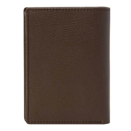 FLF326Y-5 Card holder with flap Button Brown