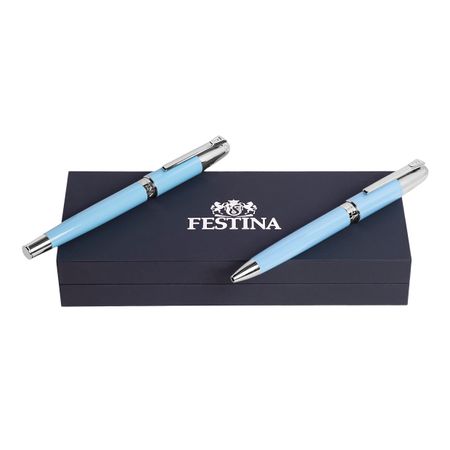 Set Classicals Chrome Light Blue (ballpoint pen & fountain pen)