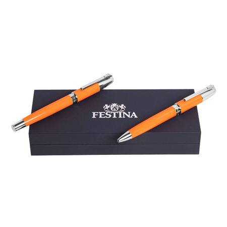 Set Classicals Chrome Orange (ballpoint pen & fountain pen)