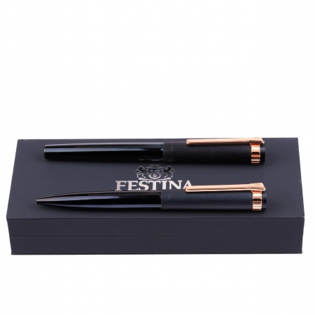 Set Prestige Rose Gold Navy (ballpoint pen & rollerball pen)