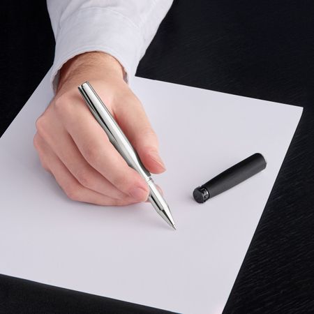 Rollerball pen Chronobike Chrome Black