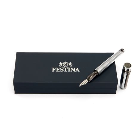 FSH4702B-9 Fountain pen Bold Stripe Chrome & Gun