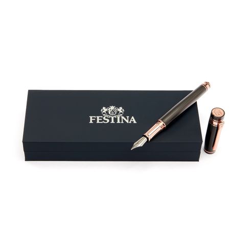 Fountain pen Bold Stripe Gun & Rosegold