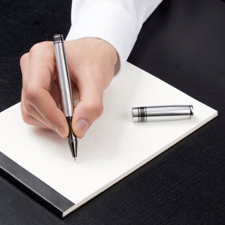 Rollerball pen Bold Stripe Chrome & Gun