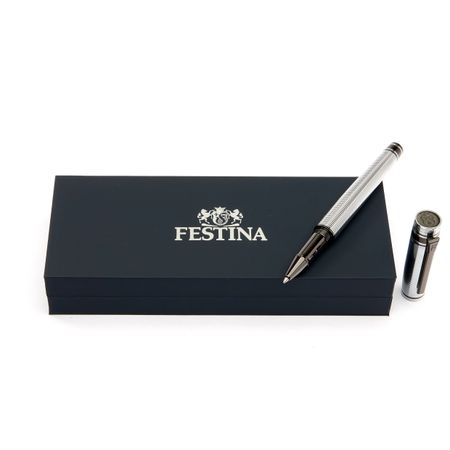 Rollerball pen Bold Stripe Chrome & Gun