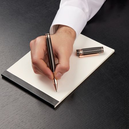 Rollerball pen Bold Stripe Gun & Rosegold