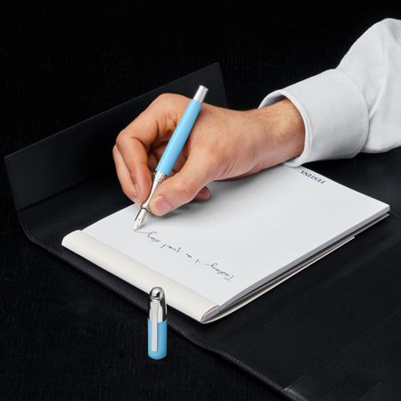 FSN3872M-8 Fountain pen Classicals Chrome Light Blue