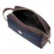 Toiletry Bag Button Navy & Brown