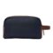 Toiletry Bag Button Navy & Brown