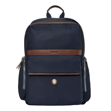 Backpack Button Navy & Brown