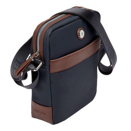 FTR426N-5 Reporter bag Button Navy & Brown