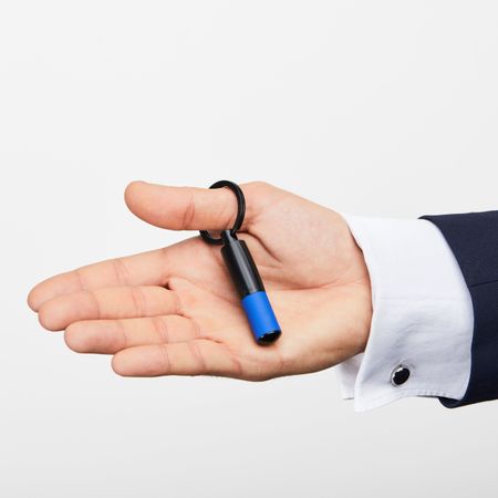 HAK007L-4 HUGO BOSS Key ring Gear Matrix Blue
