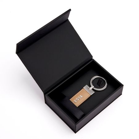 BOSS Key ring Classic Grained Camel
