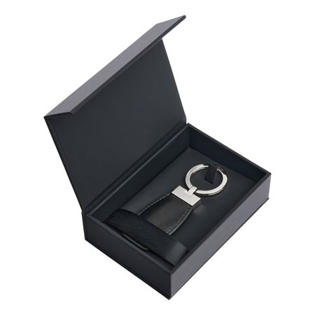 BOSS Key ring Double B Black & Chrome