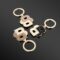 HAK520A-6 BOSS Key ring Double B Black & Gold