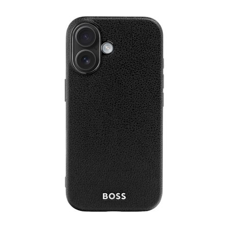 BOSS Case for iPhone 16 Grained Black