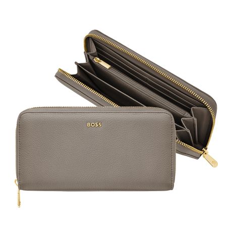 BOSS Travel wallet Signature Lady Taupe