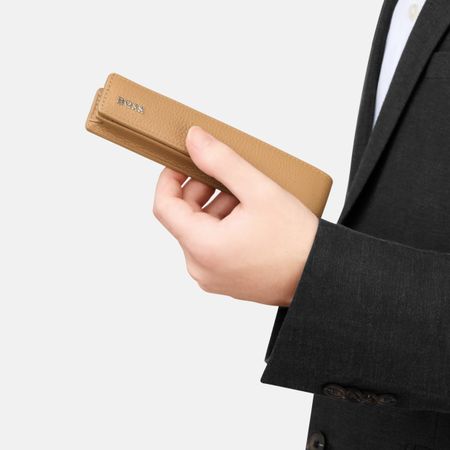 BOSS Single pen pouch Classic Grained Camel