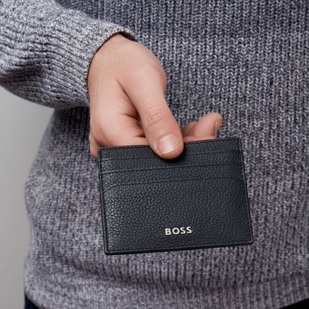 BOSS Card holder Classic Grained Black