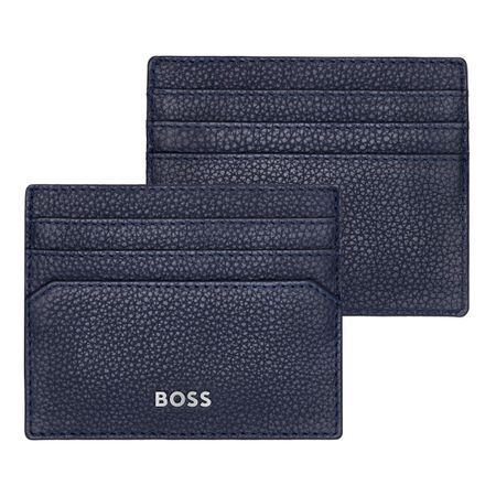 BOSS Card holder Classic Grained Navy