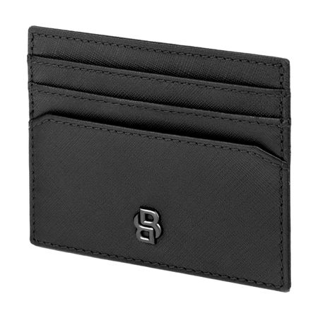 BOSS Card holder Double B Saffiano Black