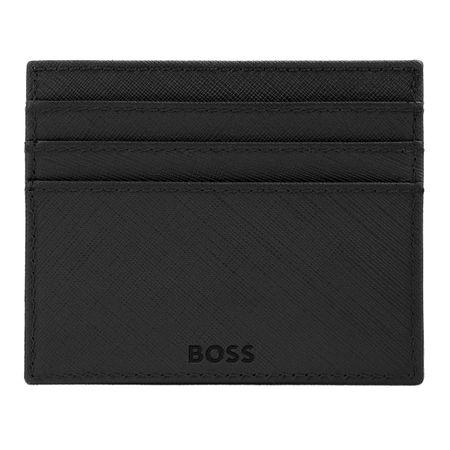 BOSS Card holder Double B Saffiano Black