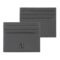 BOSS Card holder Double B Saffiano Grey