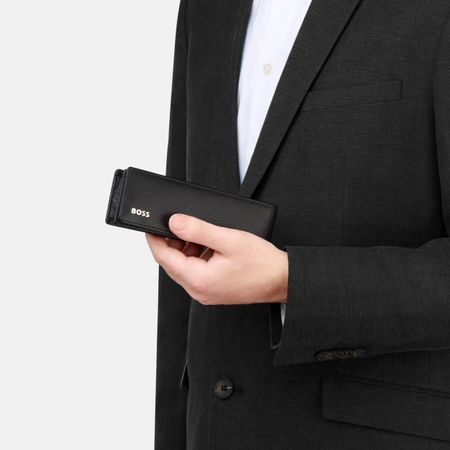 BOSS Double pen pouch Classic Grained Black