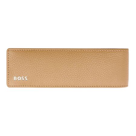 BOSS Double pen pouch Classic Grained Camel