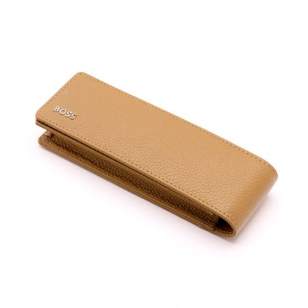 BOSS Double pen pouch Classic Grained Camel
