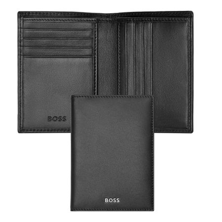 BOSS Folding card holder Classic Smooth Black
