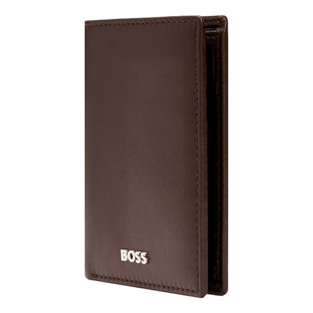 HLE403Y-3 BOSS Folding card holder Classic Smooth Brown