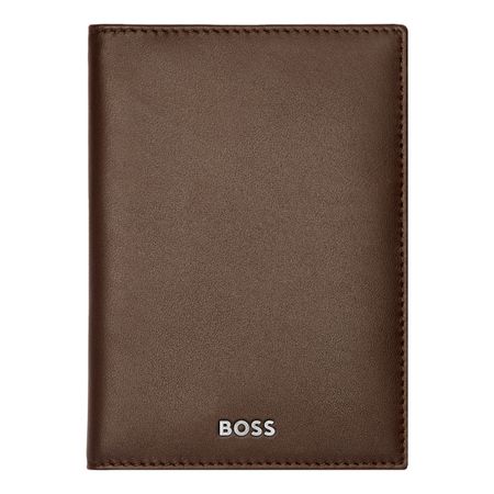 HLE403Y-4 BOSS Folding card holder Classic Smooth Brown