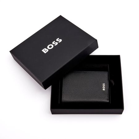 HLE416A-7 BOSS Folding card holder Classic Grained Black