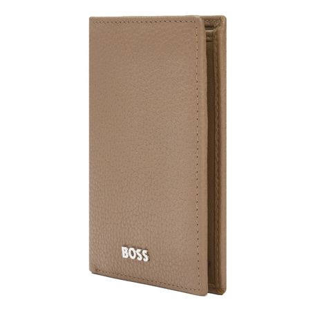 BOSS Folding card holder Classic Grained Camel