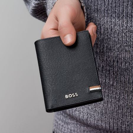 BOSS Folding card holder Iconic Black