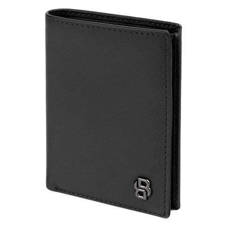 BOSS Folding card holder Double B Saffiano Black