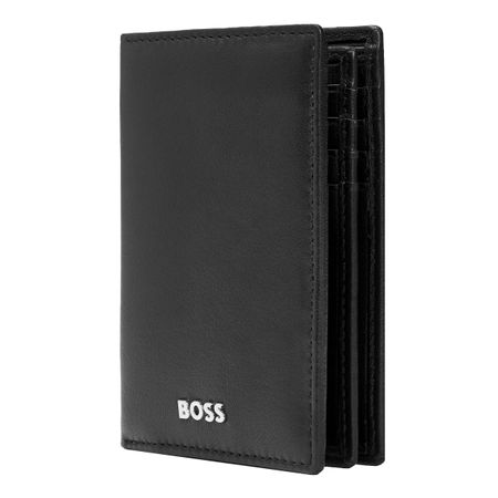 BOSS Card holder trifold Classic Smooth Black