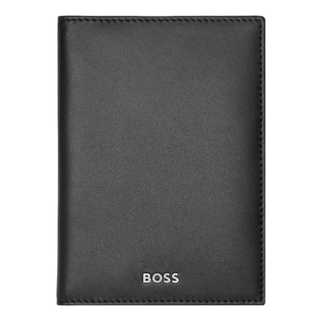 BOSS Card holder trifold Classic Smooth Black