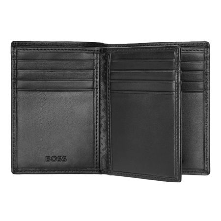 BOSS Card holder trifold Classic Smooth Black