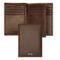 HLF403Y-1 BOSS Trifold card holder Classic Smooth Brown