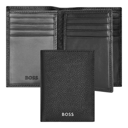 BOSS Card holder Trifold Classic Grained Black