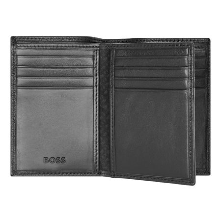 BOSS Card holder Trifold Classic Grained Black