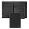 HLF526A-1 BOSS Card holder with flap Double B Saffiano Black