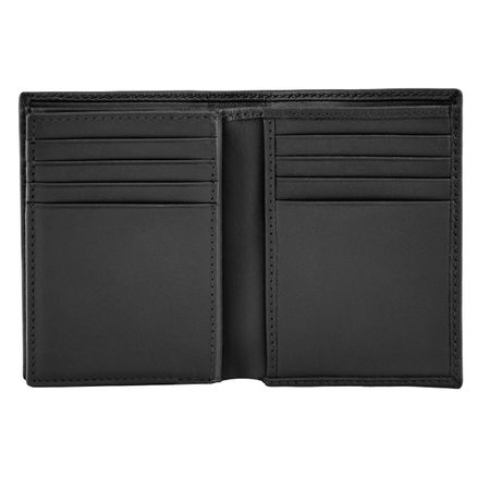 HLF526A-3 BOSS Card holder with flap Double B Saffiano Black
