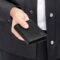 HLF526A-6 BOSS Card holder with flap Double B Saffiano Black